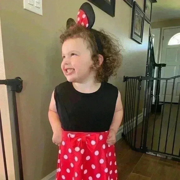 NWT Minnie Mouse Milk Silk Dress Custom Made - Picture 1 of 4
